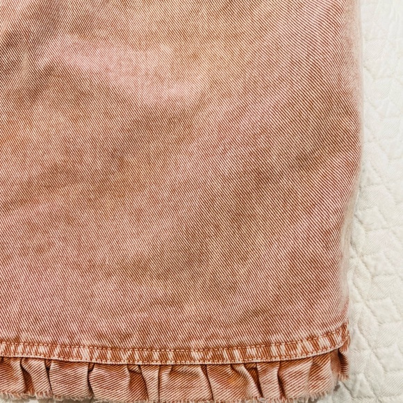 Sea Pink washed denim paper bag shorts with frills on the bottom. NWT - Picture 11 of 11
